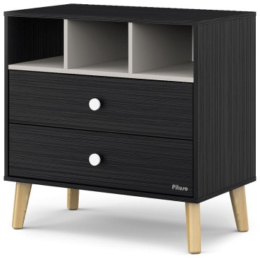 Детский пеленальный комод Pituso PITUSО Kids Luxor ЛДСП БП-00003825, 80x69x88 см, черный
