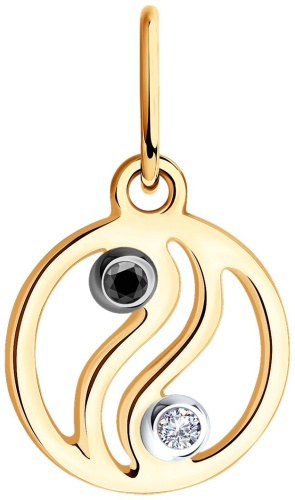 Подвеска LUXOR JEWELRY 034952 вес 0.52 г золото, фианит