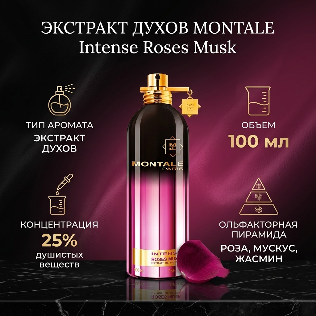 MONTALE Intense Roses Musk экстракт духов Extrait de Parfum 100 мл, для женщин