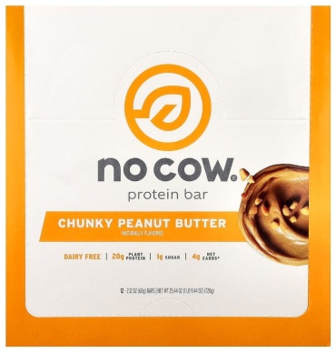 No Cow батончик chunky peanut butter 12 шт