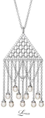 Подвеска Laroush Jewelry МО 55965-0002 вес 11.8 г серебро, жемчуг, циркон