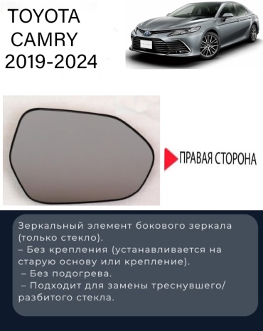 Зеркальный элемент SAT TOYOTA/CAMRY-19-24-1R правое для Toyota Camry 2019-2024