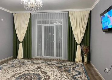 Комплект Monika 200x280 см 5 шт, велюр, хаки, молочный