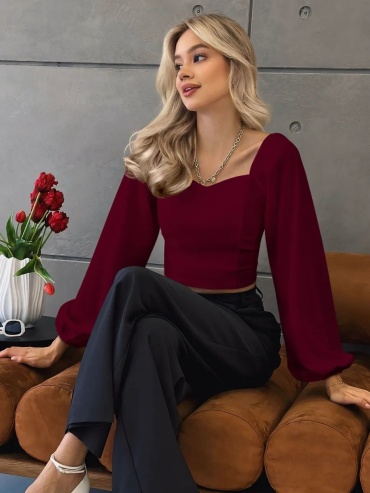 Блузка Camicia бордовый