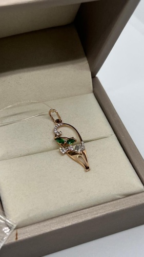 Подвеска Diamond Union 904424149 вес 1.11 г золото, фианит