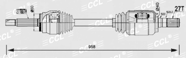 CCL привод колеса в сборе HY-8-112
