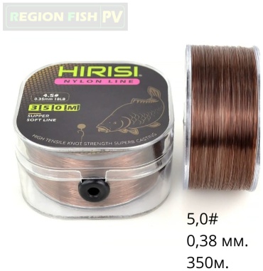 Леска HIRISI монофильная Hnl-5.0 brown 0.38 мм коричневый