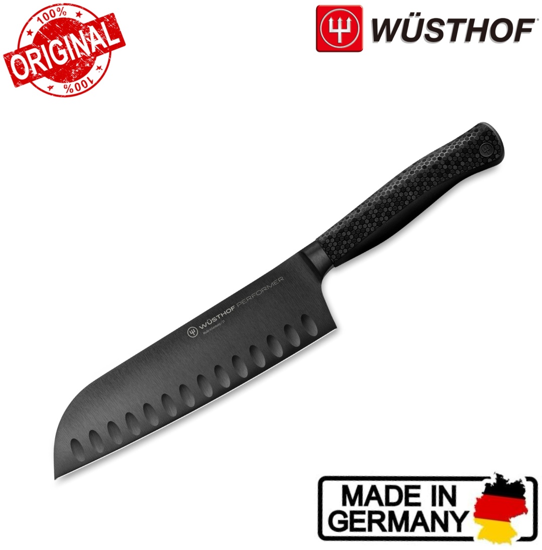 Сантоку WUSTHOF Performer Hollow Edge 18 см, лезвие: углеродистая сталь 1 шт