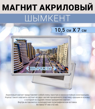 Магнит-сувенир Шымкент 1 шт