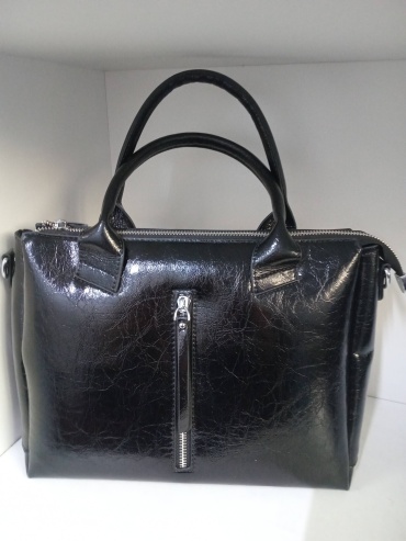 Сумка тоут Fashion&Bags натуральная кожа черный