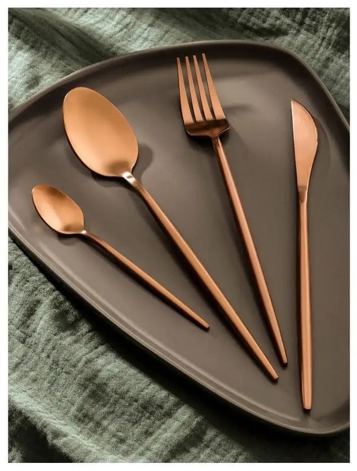 Набор столовых приборов LUCCI 4 шт, серебристый 4321348 115257876