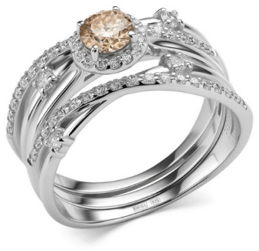 ZGOLD 5176 размер 17.5 вес 5.2 г серебро, муассанит