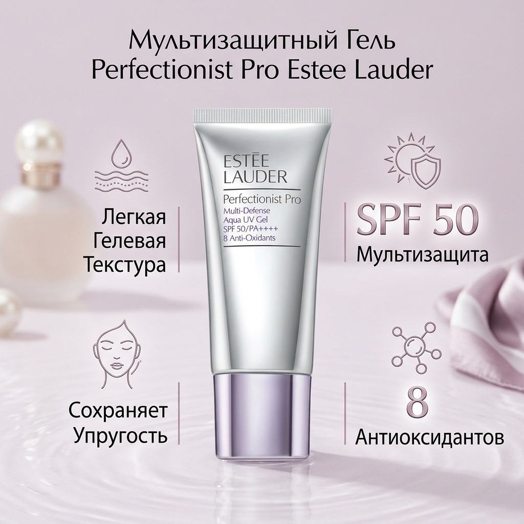 Estee Lauder гель Perfectionist Pro Multi-Defense Aqua UV SPF50 для лица 30 мл