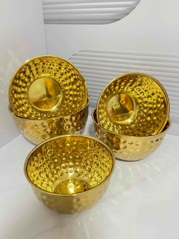 Миска Yaraanoor Yr-миска 33х33 см, нержавеющая сталь, 5 шт