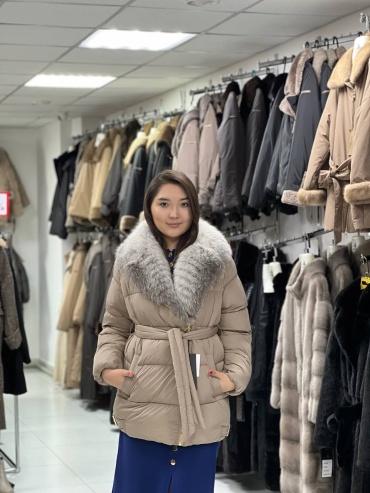 Пуховик AYAZBRAND бежевый