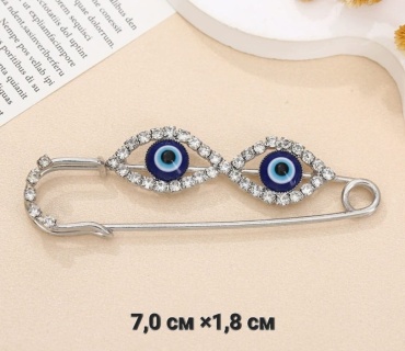 Брошь Jewelry бижутерный сплав, пластик, стразы
