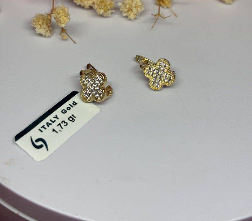 Серьги DARI GOLD 66777 вес 1.73 г золото, фианит