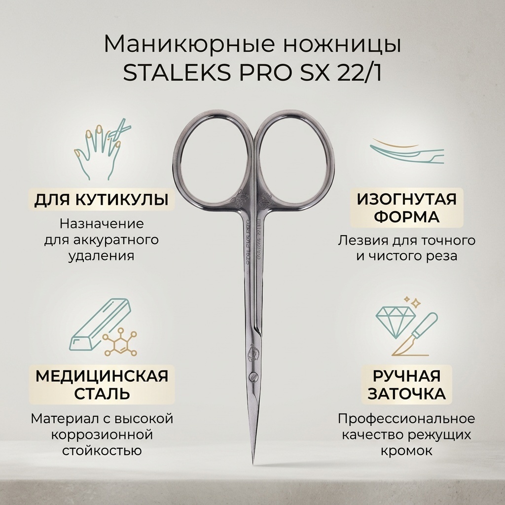 Staleks маникюрные ножницы SX 22/1 1 шт