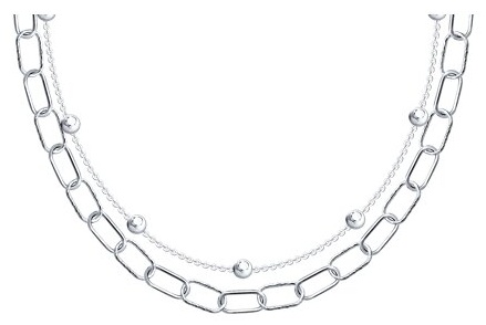 Колье Zlato 478СР94071044С1 длина 45 см вес 9.3 г серебро, без вставок
