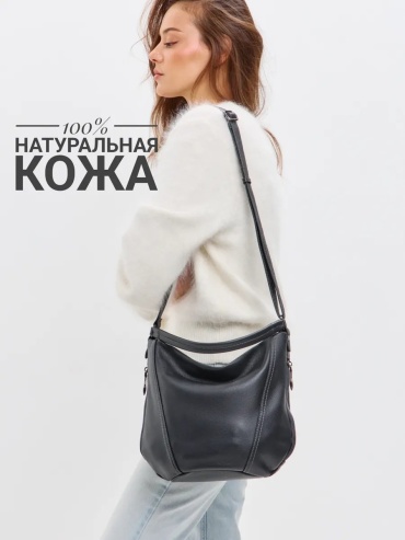 Мини-сумка FEELBAGS натуральная кожа серый