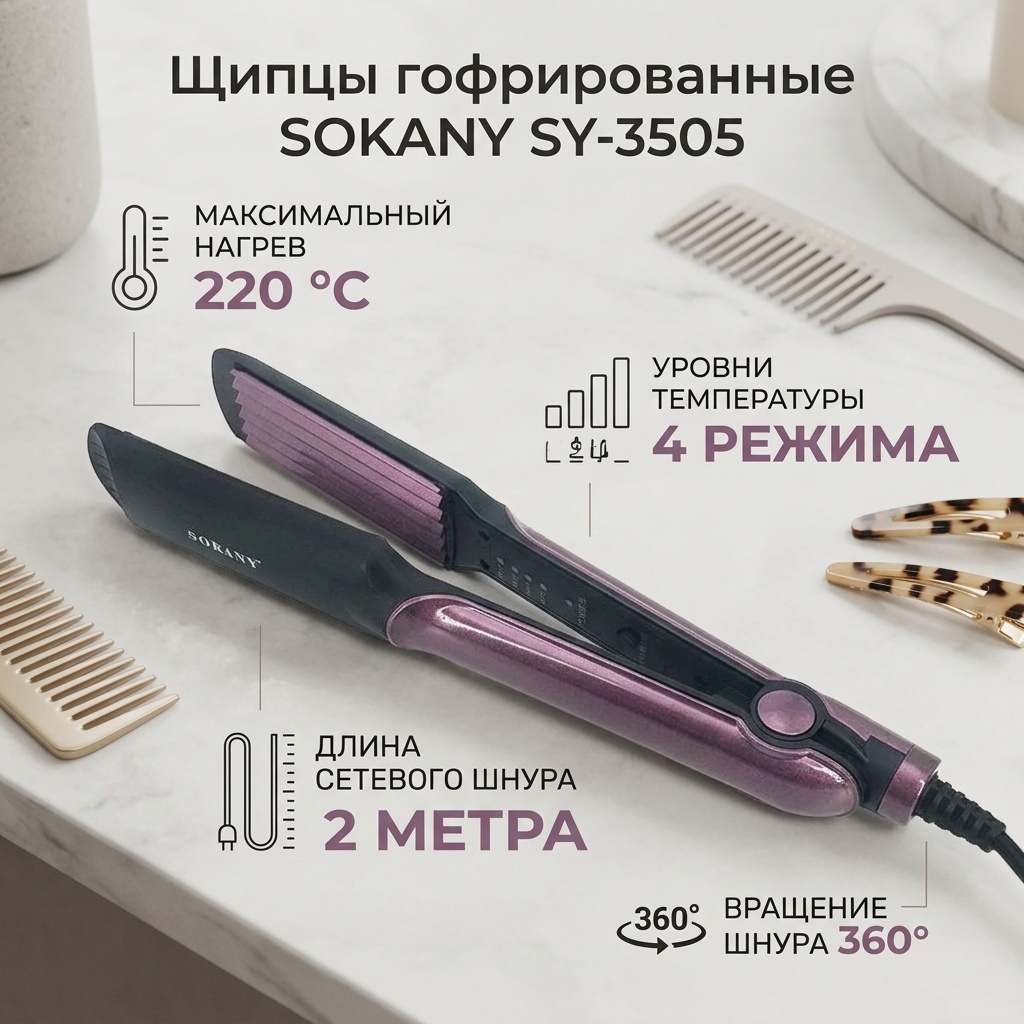 SOKANY SY-3505 щипцы гофрированные