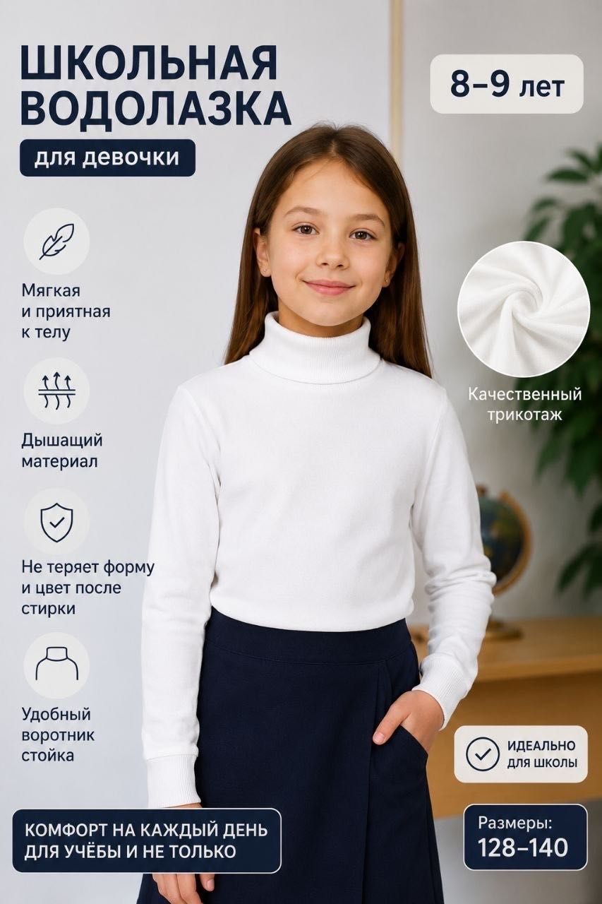Водолазка Caspartina белый