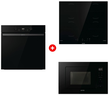 Gorenje BOS6737E20FBG черный + варочная поверхность GI6401BSCE + микроволновая печь BM201M2BG