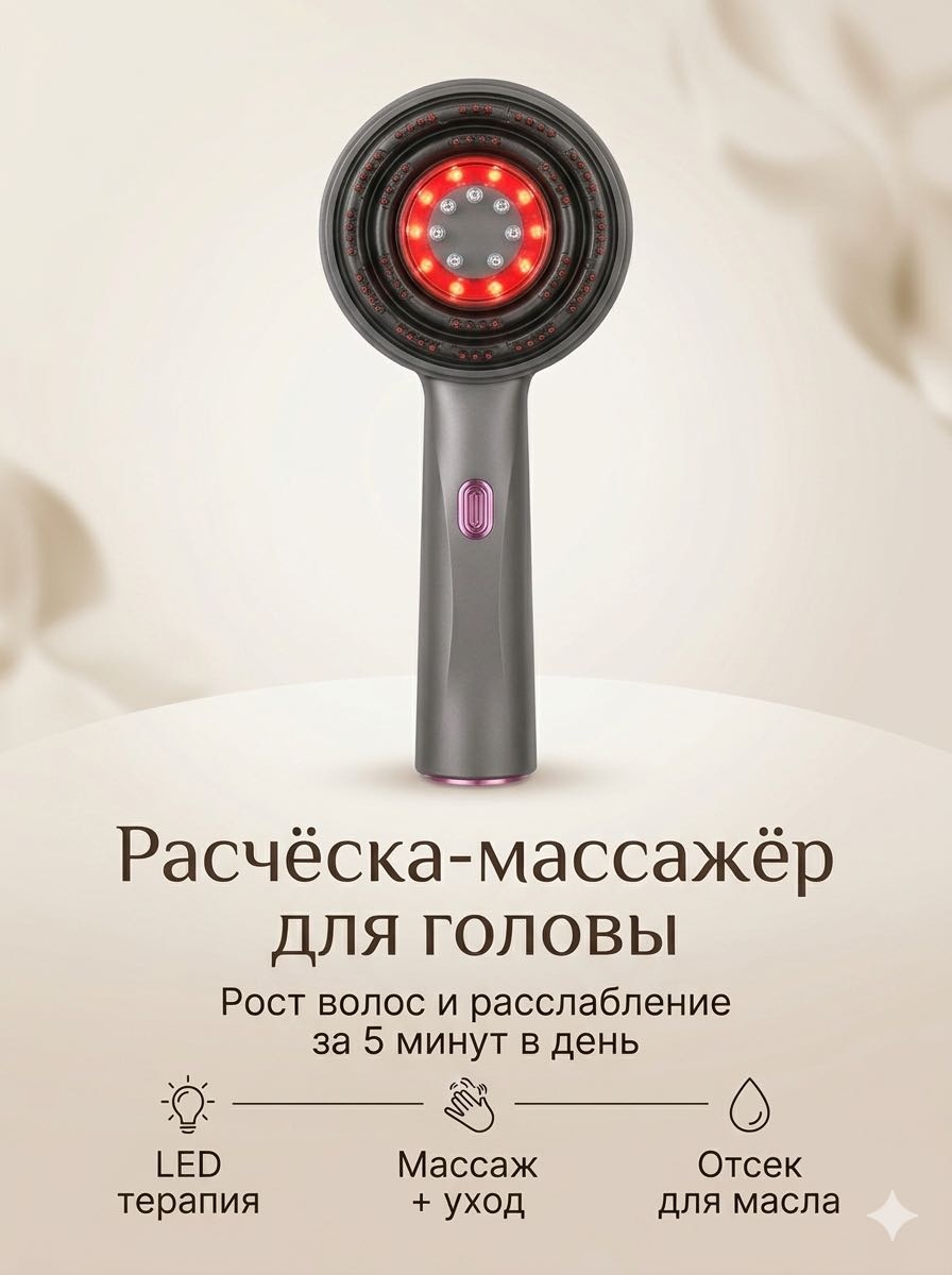 SCALP MASSAGE COMB массажер для стимуляции роста волос