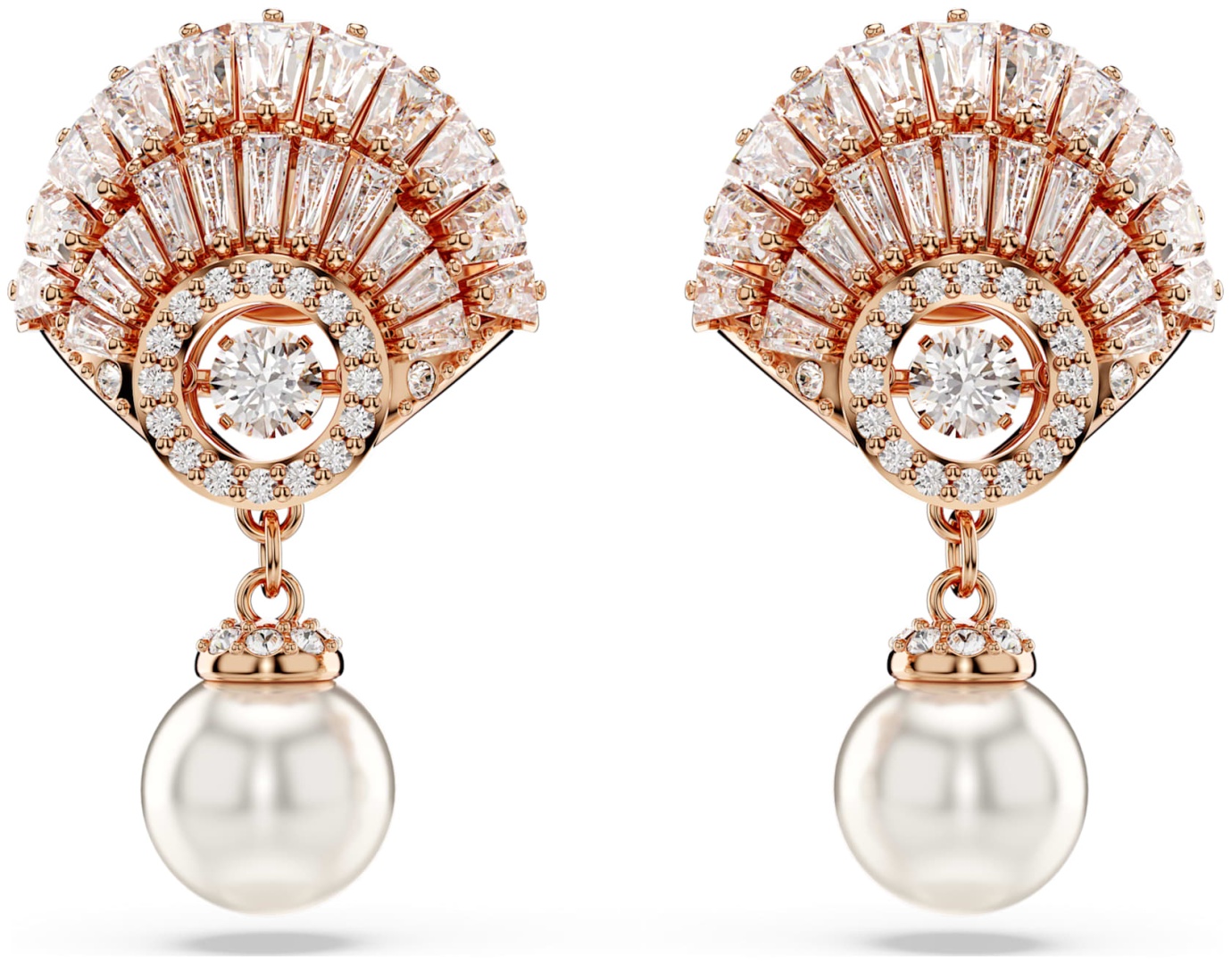 Серьги Swarovski ювелирный сплав, кристаллы Swarovski