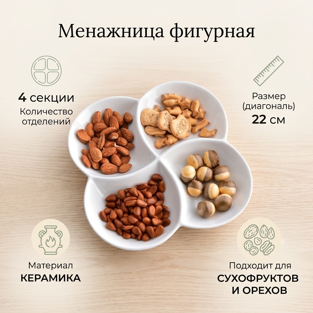Менажница 74849494 фигурная 1 шт
