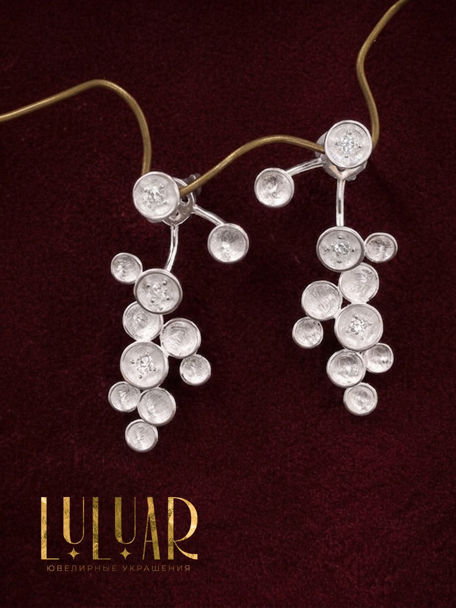 Серьги Luluar ювелирный сплав, цирконий