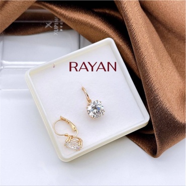 Серьги RAYAN бижутерный сплав, фианит