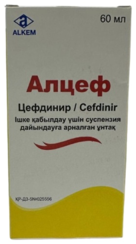 Алцеф суспензия 250 мг/5 мл 60 мл