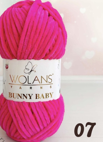 Моток WOLANS Banny Baby 100-07 фуксия 120 м 100 г