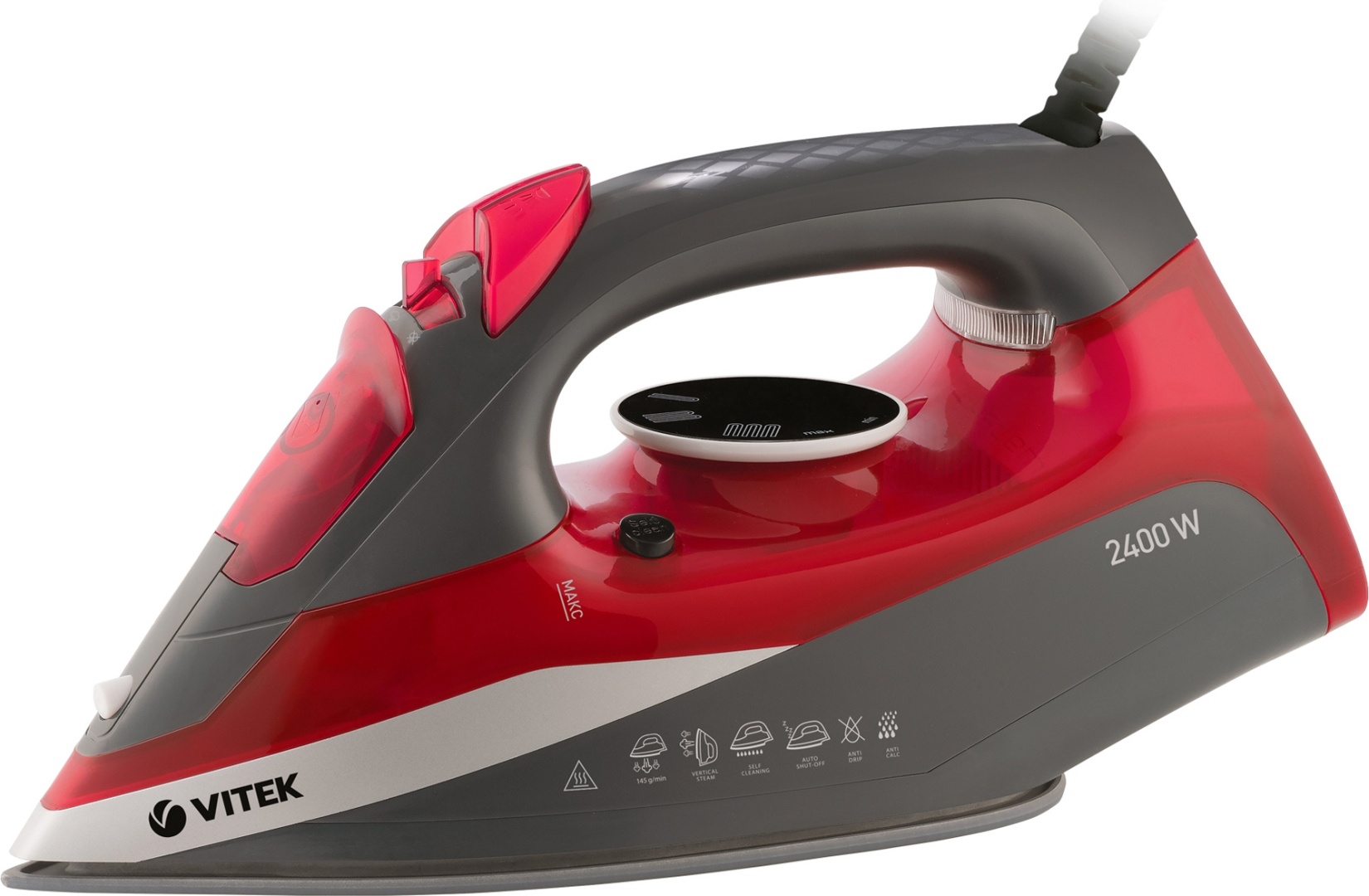 Утюг Vitek VT-8348 серый, красный