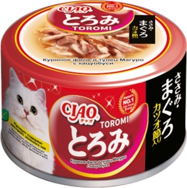 INABA кусочки в соусе курица, тунец, бонито 80 г 1 шт