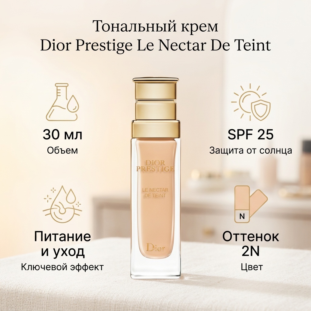 Dior Prestige Le Nectar De Teint тональный крем 2N 30 мл