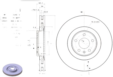 Диски Brembo передние 09B97111