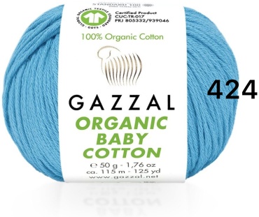 Моток Gazzal Organic Baby Cotton 424, 50 г, 115 м