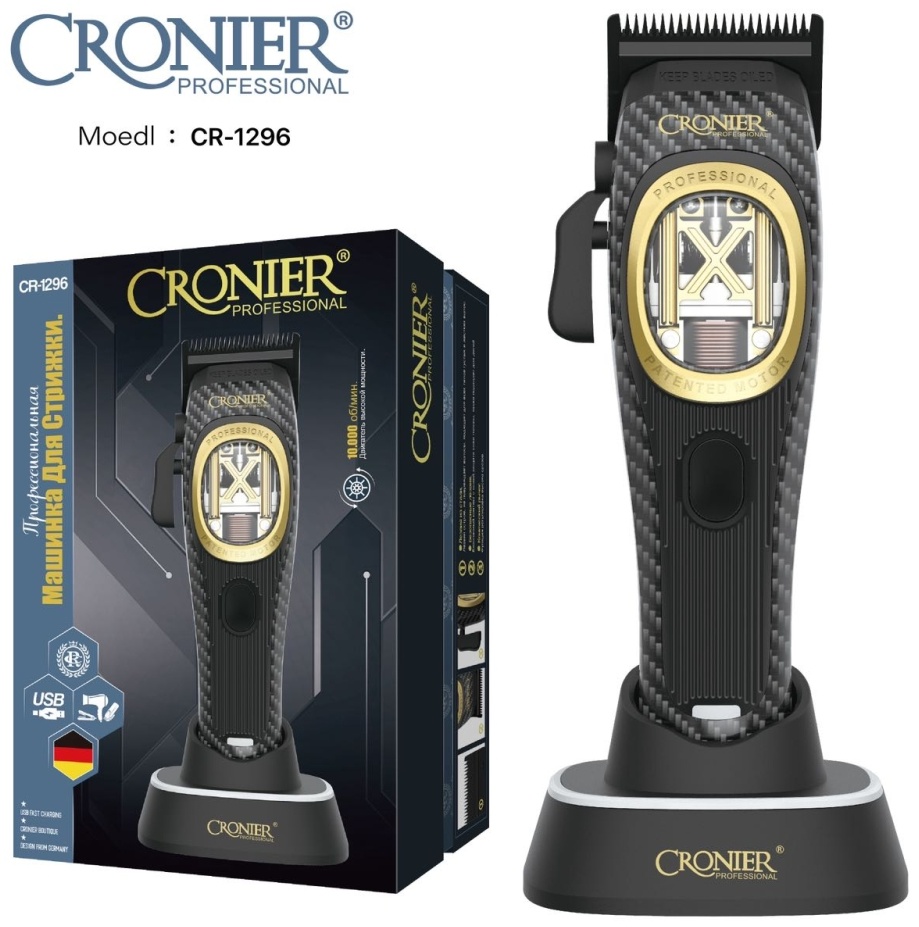 Cronier машинка для стрижки CR-1296 черный