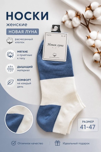 Носки Новая луна 1 пара синий, белый 41
