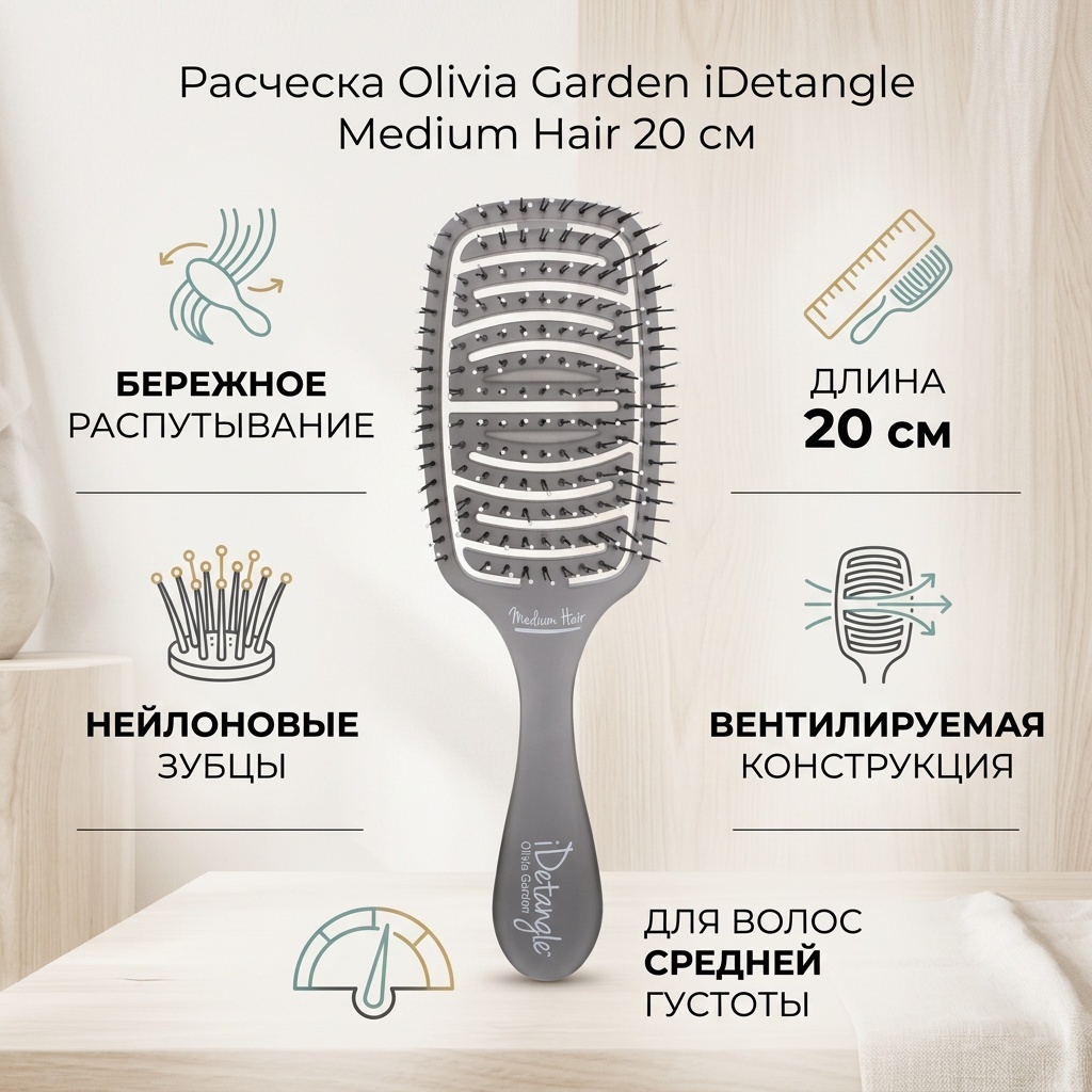 Olivia Garden массажная расческа 20 см