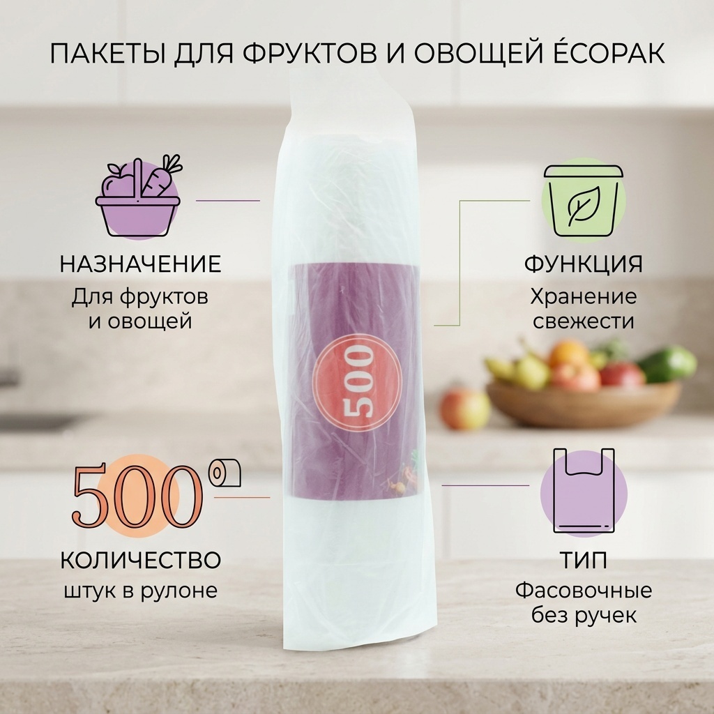 ЭкоПак пакет 104497 для фруктов и овощей