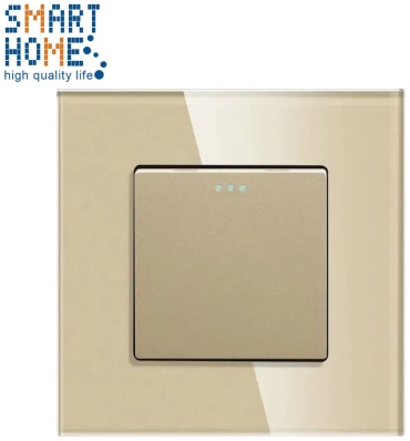 Выключатель клавишный SMART HOME M1-1F_MP002_GR, золотистый