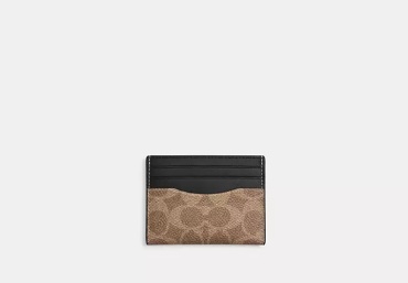Картхолдер Coach натуральная кожа коричневый