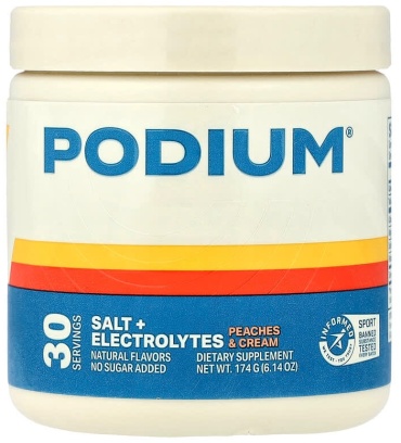 Посттренировочный комплекс Podium Nutrition соль и электролиты, персики и сливки, 174 г персики и сливки