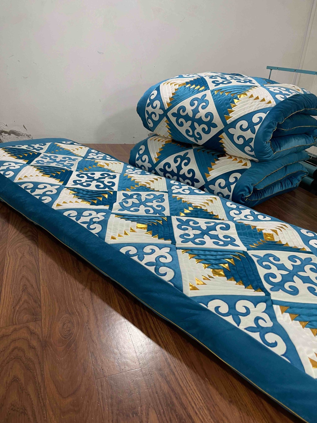 Корпе 230x80 см, вата, голубой