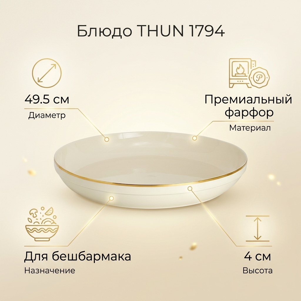 Блюдо Thun 1794 49.5х49.5 см, фарфор, 1 шт