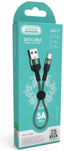 Кабель Kakusiga USB TypeC (F), USB 2.0 (M), 0.25 м, зеленый