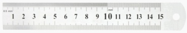 Линейка deVENTE 5091349 в чехле, 15 см, 1 шт, металл, серебристый